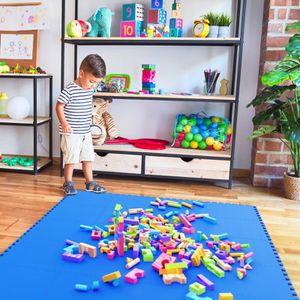 Produktbild für Bodenschutzmatte Monzana Puzzlematte, blau