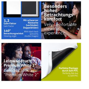 Produktbild für Beamer-Leinwand ESMART Professional MIRALE