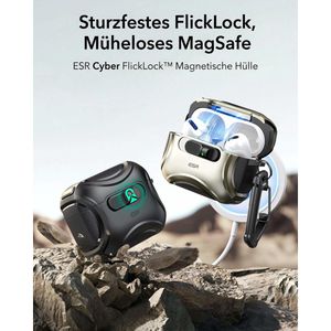 Produktbild für Ladecase-Hülle ESR Cyber FlickLock, mit MagSafe, schwarz