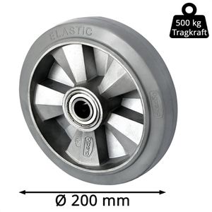 Produktbild für Hubwagen-Rolle CASCOO Serie BAF2, bis 500 kg, Gummi