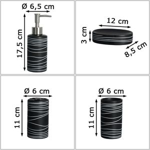 Produktbild für Badaccessoires-Set Zeller 18252, 4-teilig