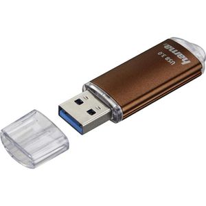 Hama USB-Stick Laeta 124002, 16 GB, bis 40 MB/s, mit Metallgehäuse, braun