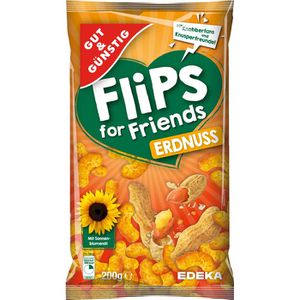 Erdnussflips Gut&Günstig Flips for Friends Erdnuss