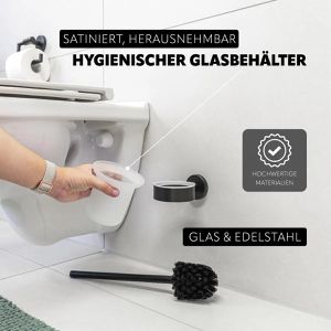 Produktbild für WC-Bürste Bremermann WC-Garnitur PIAZZA, schwarz