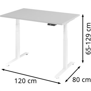 Produktbild für Schreibtisch Böttcher-AG Base Lite, lichtgrau / weiß