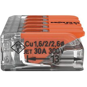 Produktbild für Verbindungsklemme Wago Compact, 221-615/995-006, 5 Leiter