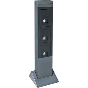 Produktbild für Gartensteckdose REV-Ritter Steel, grau, anschraubbar