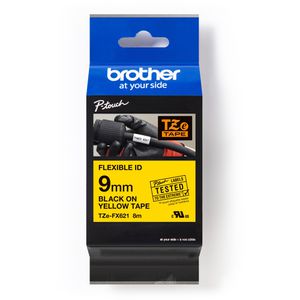 Produktbild für Schriftband Brother TZe-FX621, 9 mm