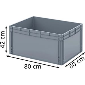 Produktbild für Eurobox AUER EG 86/42 HG, grau, 172 Liter