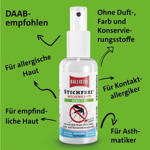 Produktbild für Mückenspray Ballistol Stichfrei Mückenschutz Sensitiv 26915
