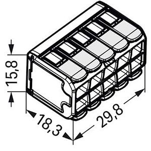 Produktbild für Verbindungsklemme Wago Compact, 221-490, 10 Leiter