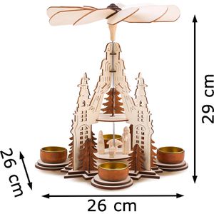 Produktbild für Weihnachtspyramide BRUBAKER Kathedrale