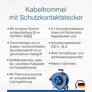 Produktbild für Kabeltrommel as-Schwabe 10231 Caravan, 25m