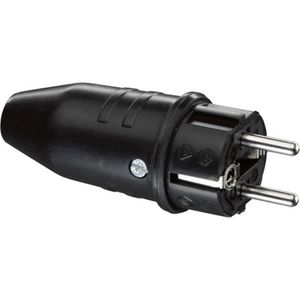 Schutzkontaktstecker as-Schwabe 61412, schwarz