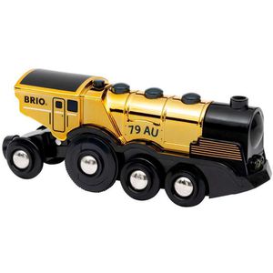 Produktbild für Spielzeugeisenbahn BRIO 33630 Goldene Batterielok