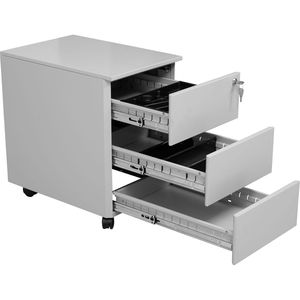 Produktbild für Rollcontainer G-Office MPS/PM.3, aus Metall, lichtgrau