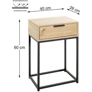 Produktbild für Konsolentisch Haku-Möbel 52483, schwarz / eiche