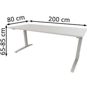 Produktbild für Schreibtisch fm-Büromöbel fm69, lichtgrau / silber