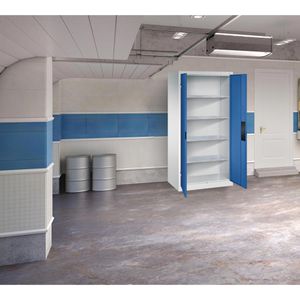 Produktbild für Werkzeugschrank CP-Möbel 8922-052, aus Metall, grau / blau