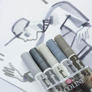 Produktbild für Brush-Pen Ecoline Grey, 11509907