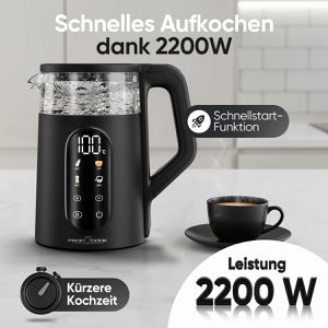 Produktbild für Wasserkocher Proficook PC-WK 1328 G, schwarz