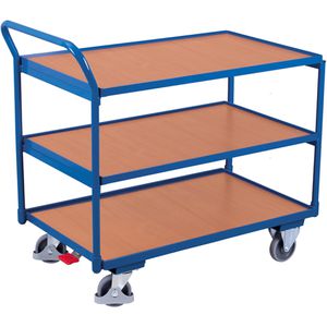 Tischwagen VARIOfit sw-600.600, aus Metall & Holz