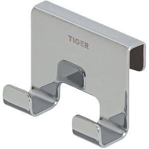 Produktbild für Duschhaken Tiger Caddy Doppelhaken, verchromt