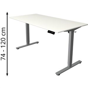 Produktbild für Schreibtisch Kerkmann Move small office, weiß / silber
