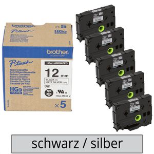 Schriftband Brother HGe-M931V5, 12mm