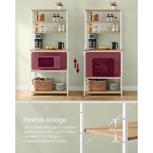 Produktbild für Küchenregal Vasagle KKS124Y01, goldeiche