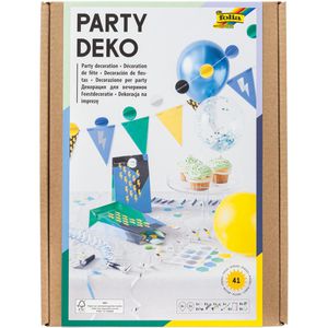 Folia Girlande 45403 Party-Deko Boys, Papier, 3 m / 1,5 m, bunt, 41-teilig