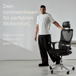 Produktbild für Rückenstütze CLOUVOU Lordosenkissen, aus Stoff, waschbar