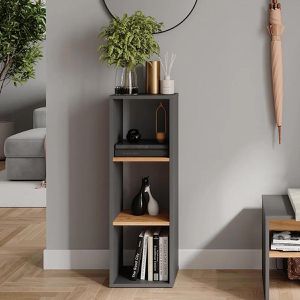 Produktbild für Bücherregal Vicco Orlando, anthrazit / eiche