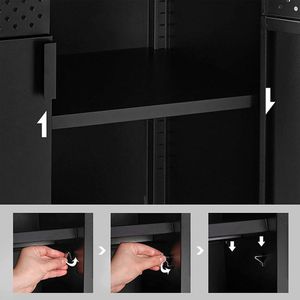 Produktbild für Kommode Vasagle LSC102B01, schwarz, industrial