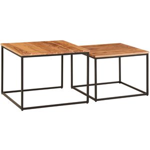 Beistelltisch Wohnling WL6.364, akazie / schwarz