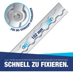 Produktbild für Airlineschiene NTG Standard, zum Kleben &amp; Schrauben