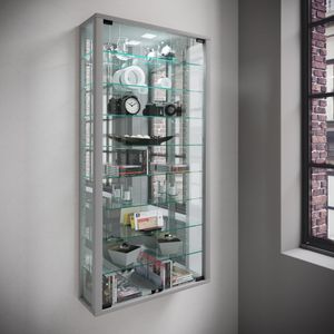 Produktbild für Glasvitrine VCM Vitrosa Maxi, mit Spiegelrückwand, hängend