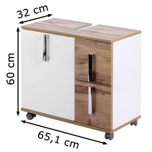 Produktbild für Waschbeckenunterschrank Schildmeyer Luca 135873, mit Rollen