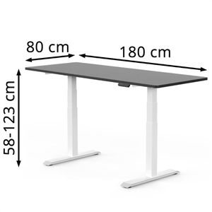 Produktbild für Schreibtisch FlexiSpot E7B 2026, schwarz / weiß