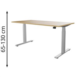 Produktbild für Schreibtisch fm-Büromöbel fouraction eiche / silber