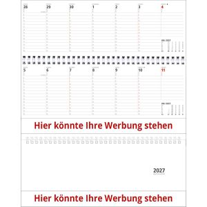 Produktbild für Tischkalender Böttcher-AG Wochenkalender quer, mit Werbedruck