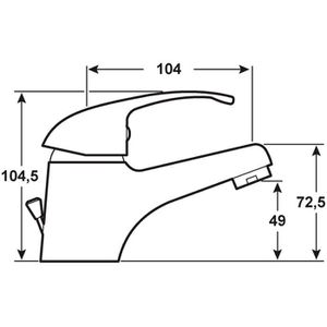 Produktbild für Waschtischarmatur Cornat Fabio 3065, verchromt
