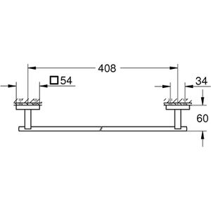 Produktbild für Handtuchhalter GROHE Start Cube 40987000, silber