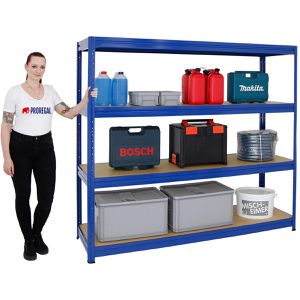Produktbild für Weitspannregal PROREGAL DINO, 4 Holzböden