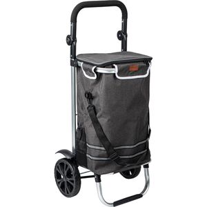 Produktbild für Einkaufstrolley Monzana 108231, schwarz, klappbar