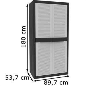 Produktbild für Mehrzweckschrank Terry Jumbo QBlack, grau