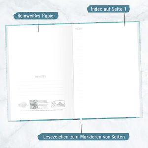 Produktbild für Notizbuch paper&amp;you Smaragd Gold, 6616-5, Karton Softcover