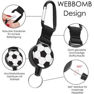 Produktbild für Schlüsselanhänger Webbomb 6849 Fußball