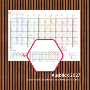 Produktbild für Plakatkalender weekview Colour, Jahr 2026