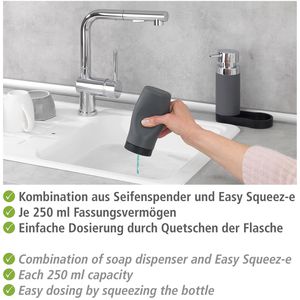 Produktbild für Spülmittelspender Wenko Easy Squeez-e Spülstation, grau